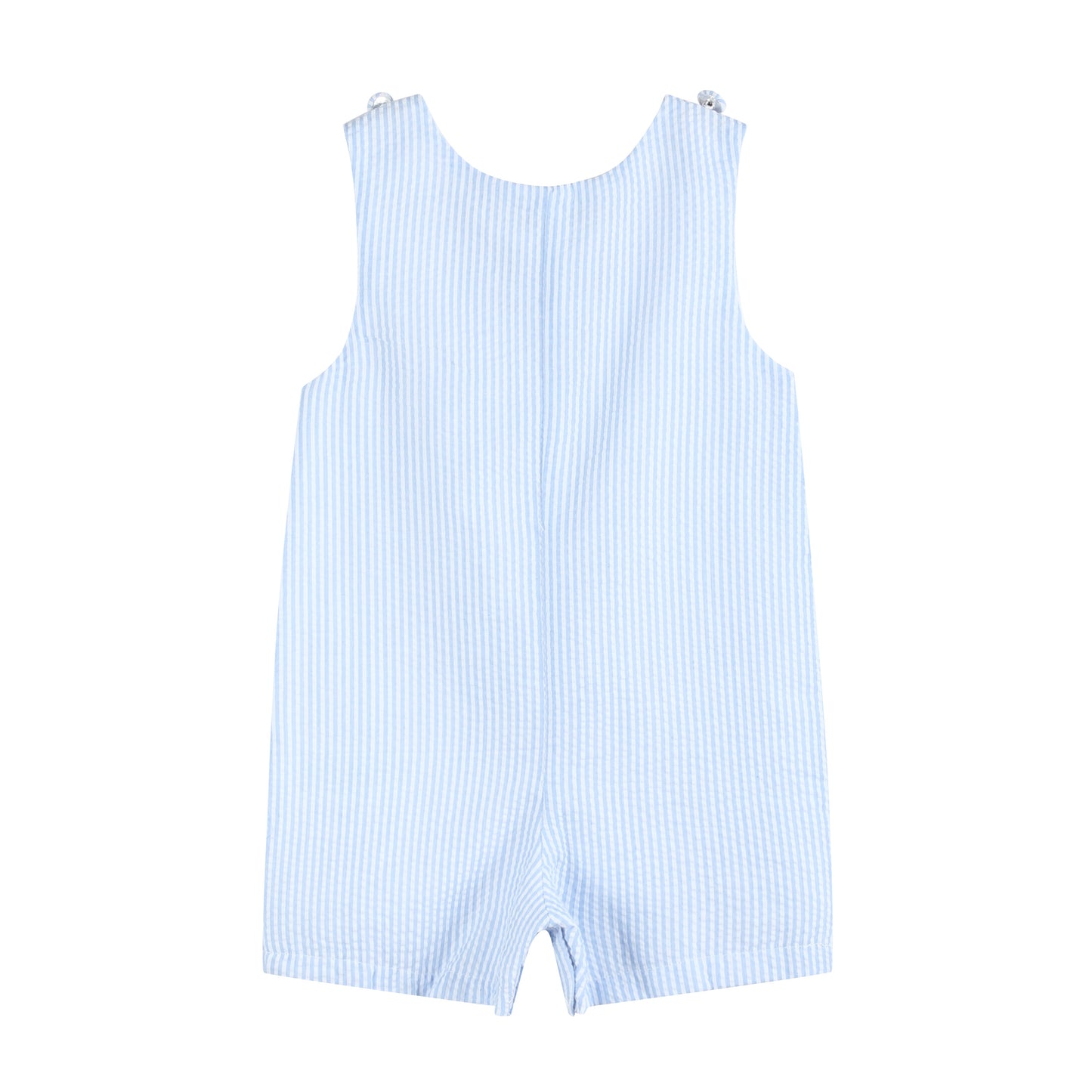 Light Blue Seersucker Easter Bunny Overalls