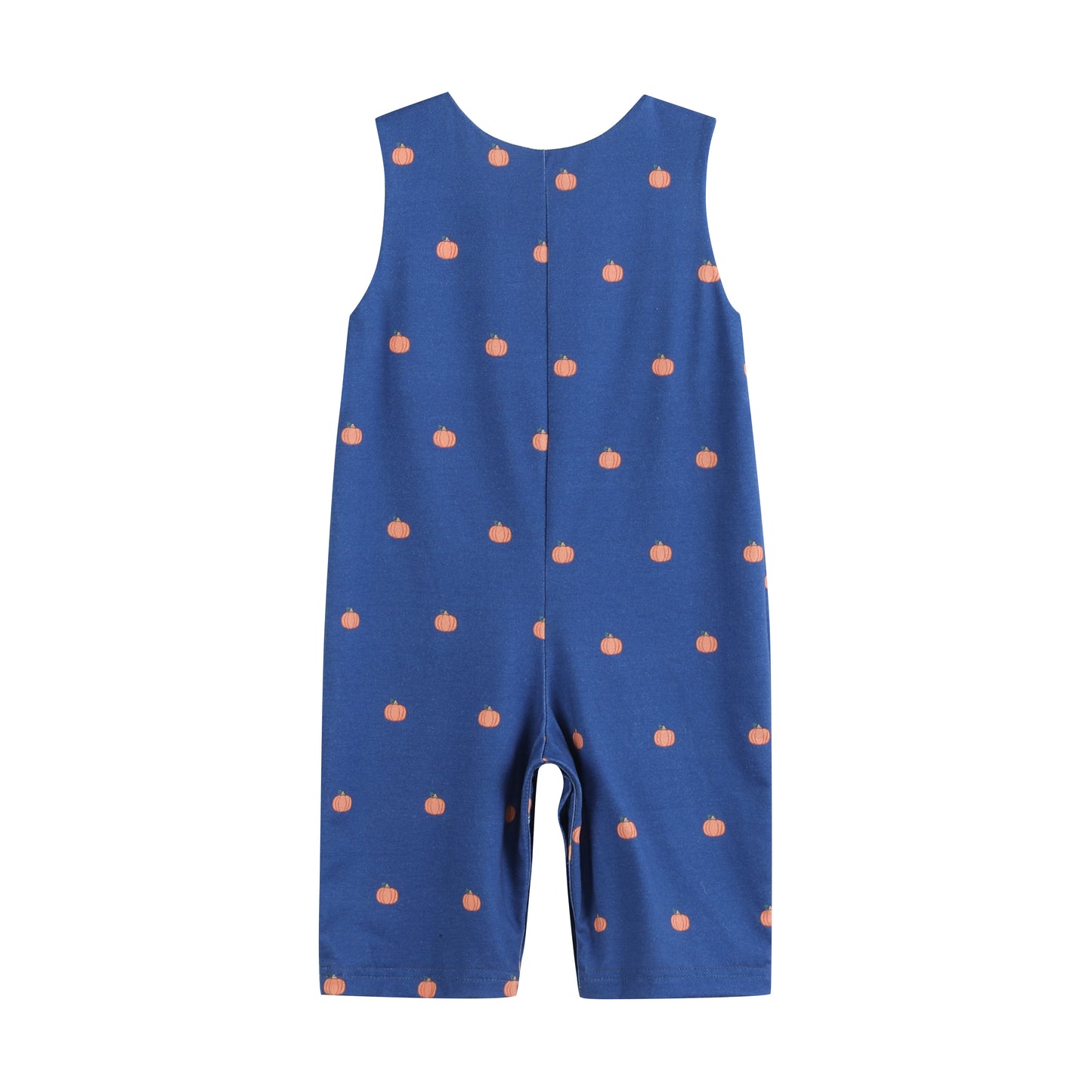 Blue Pumpkin Print Knit Smocked Longalls