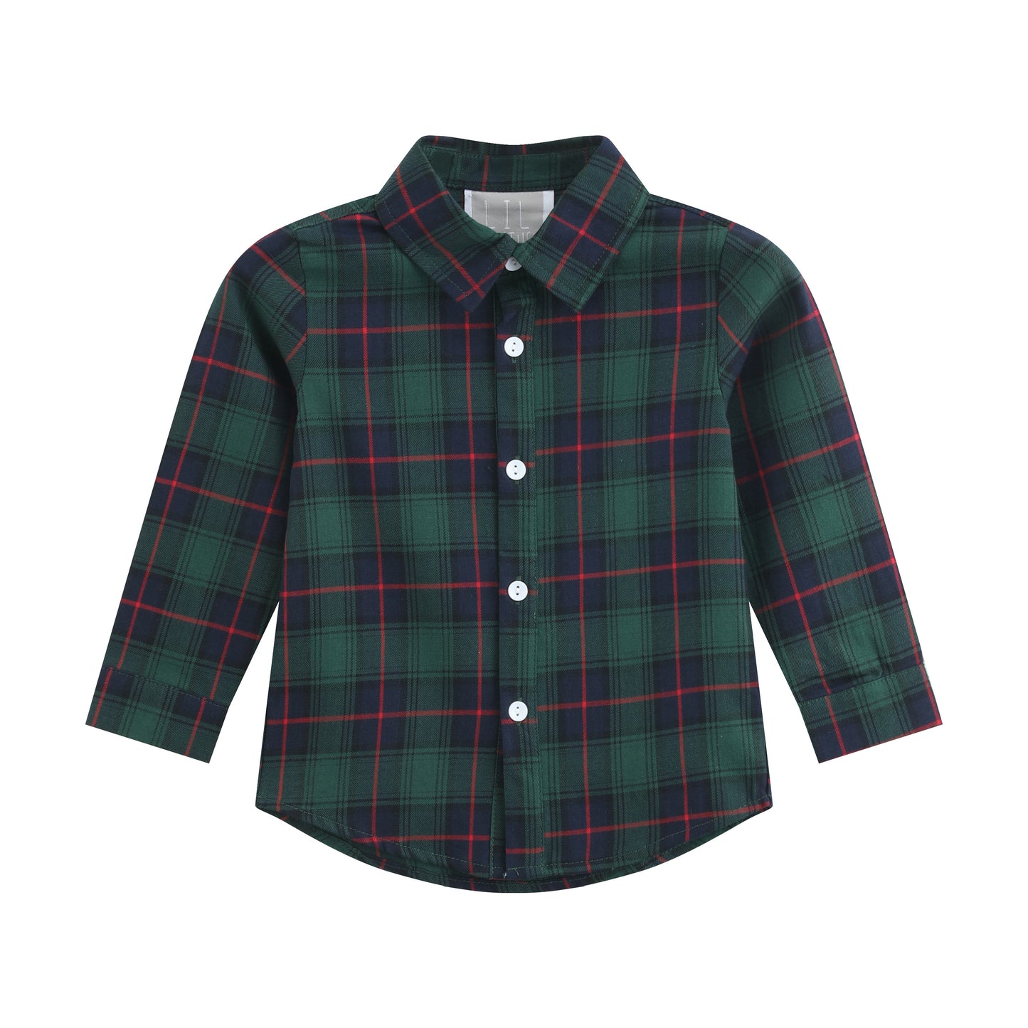 Blue, Green Red Plaid Dress Shirt