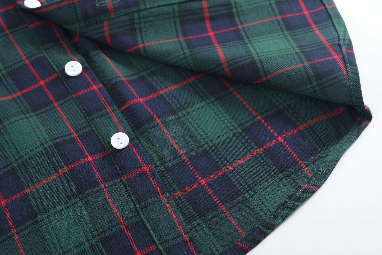 Blue, Green Red Plaid Dress Shirt