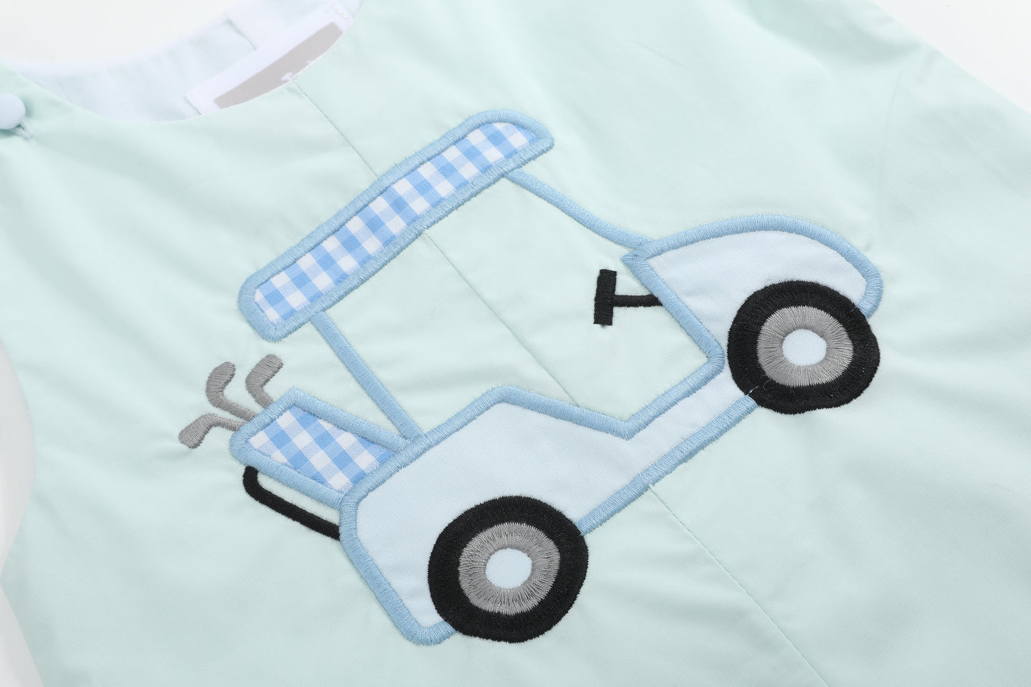 Misty Blue Golf Shortalls