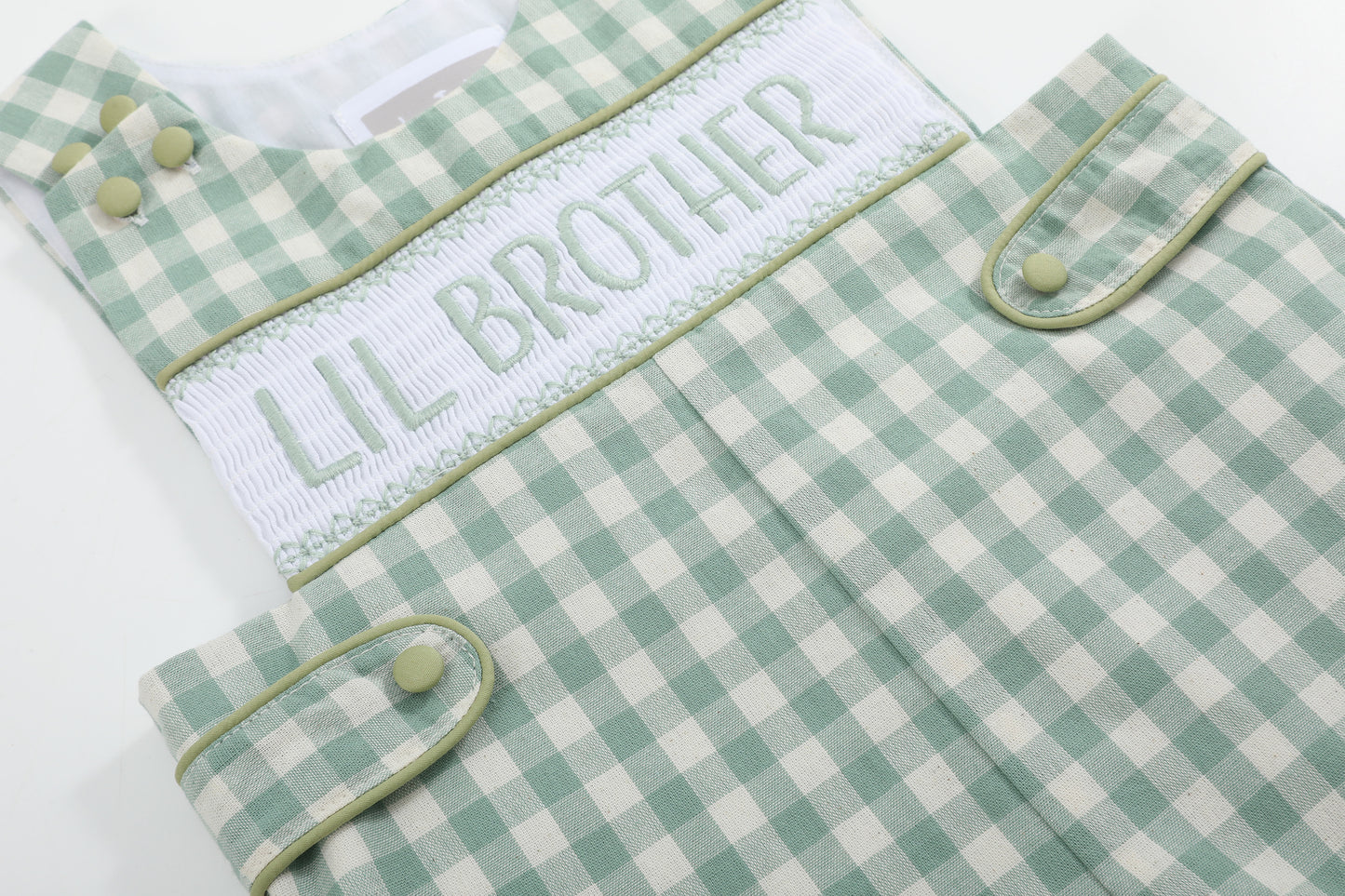 Misty Blue Lil Brother Smocked JonJons