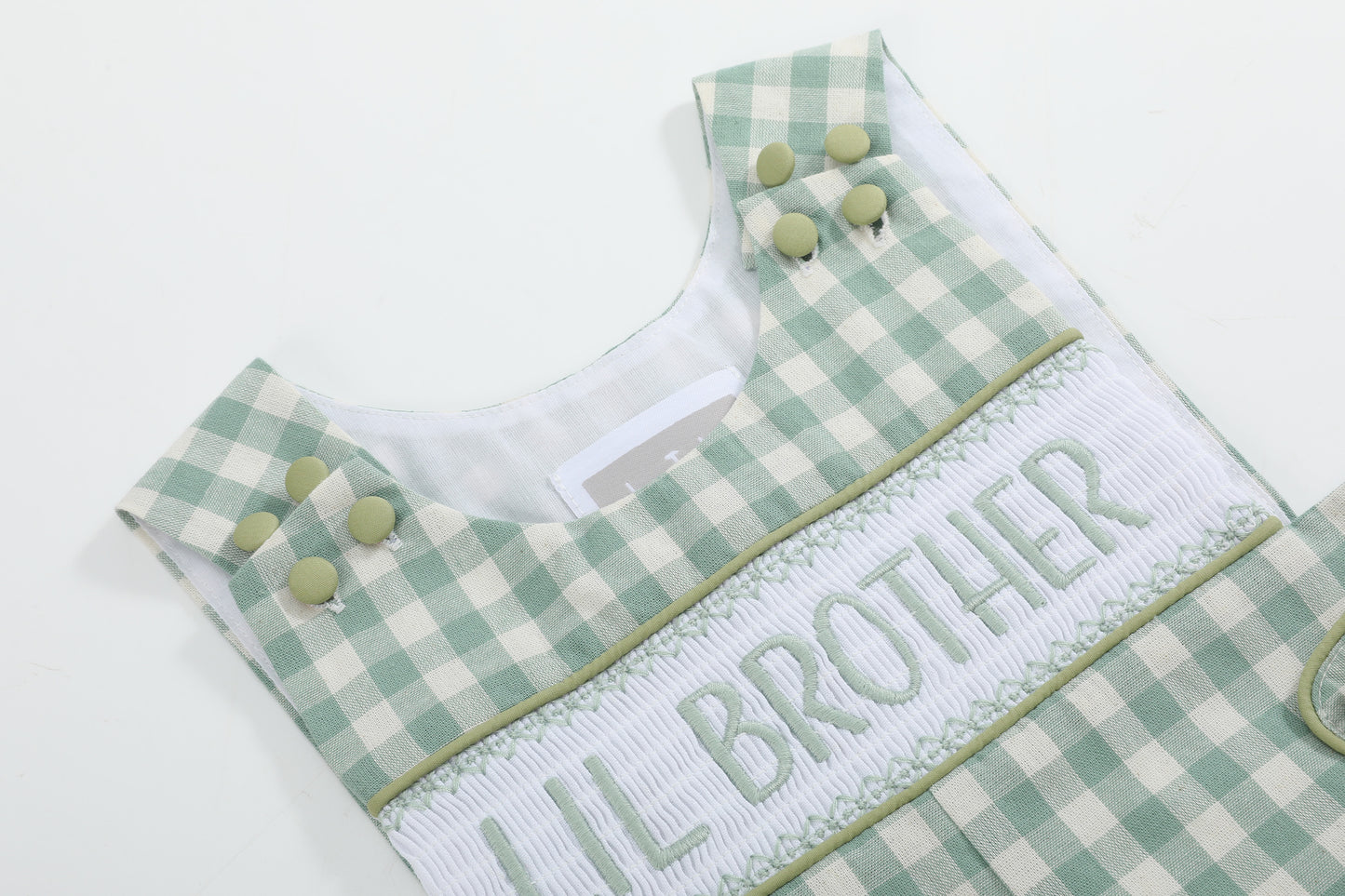 Misty Blue Lil Brother Smocked JonJons