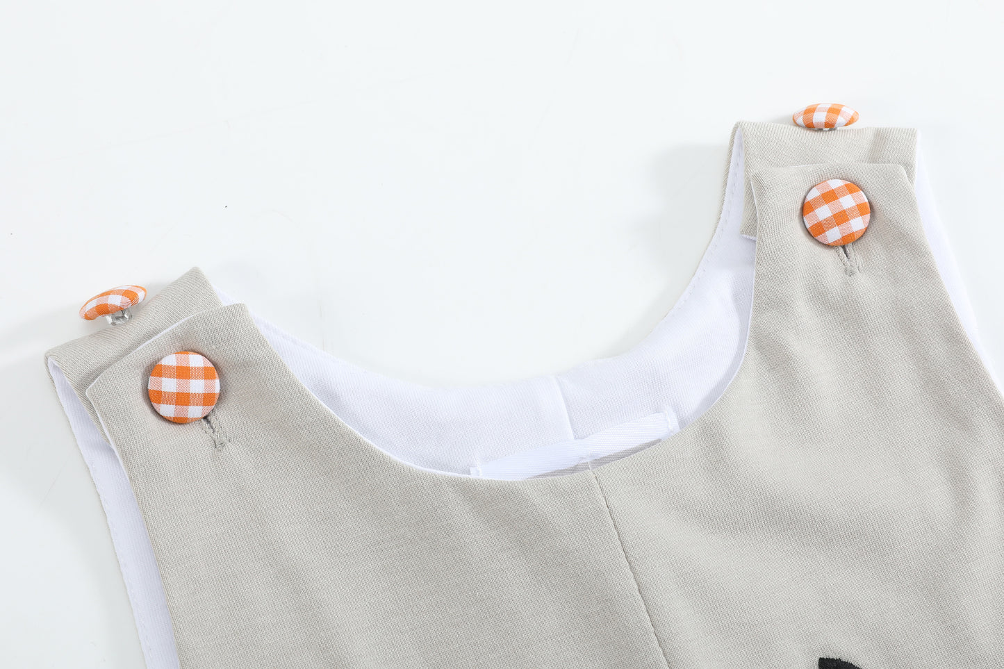 Gray Boo Applique Overalls