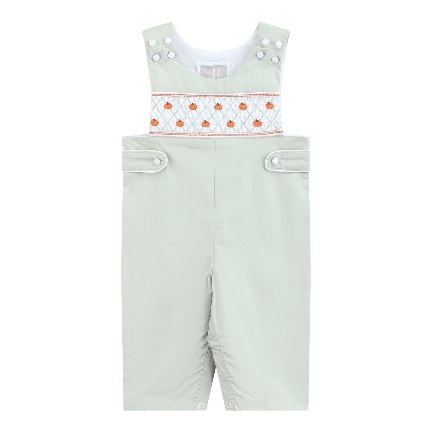 Sage Green Pumpkin Smocked Longalls
