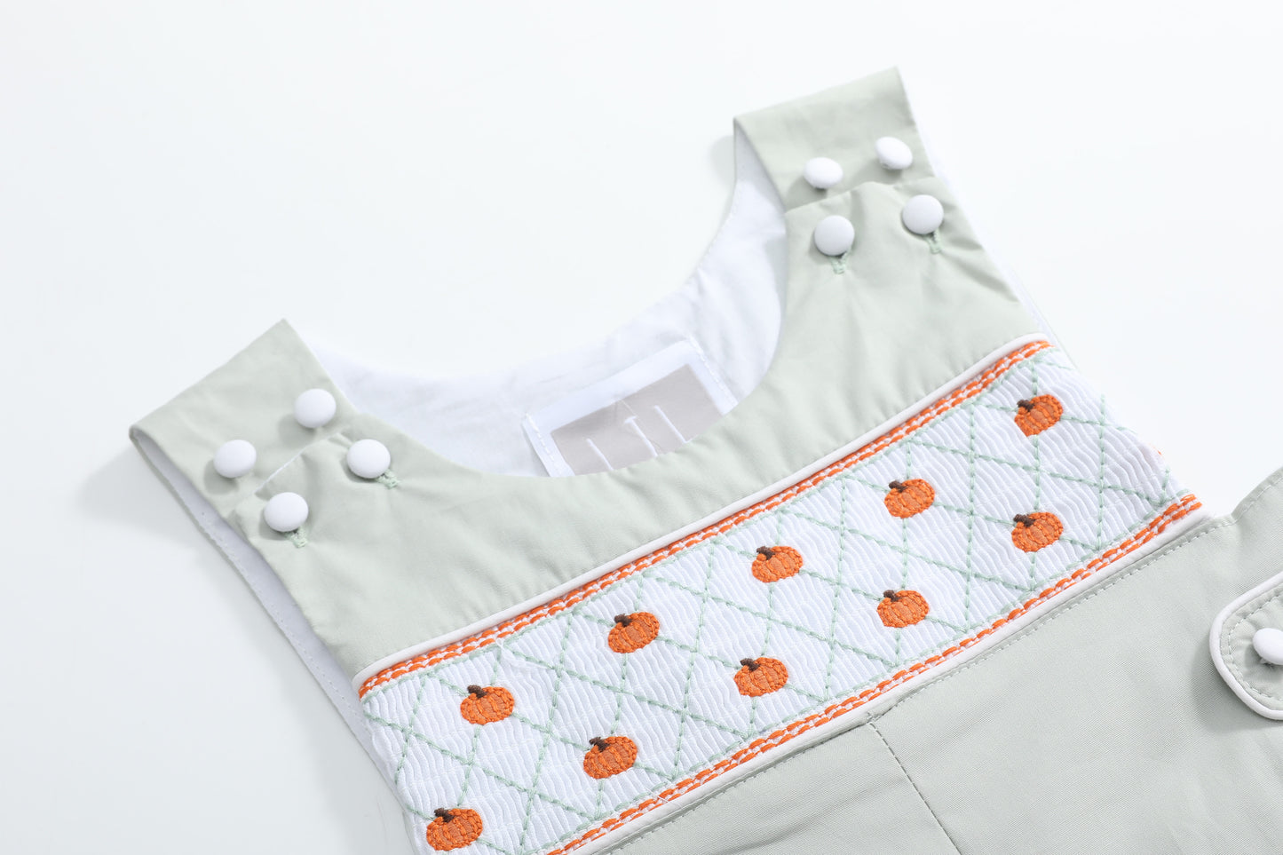 Sage Green Pumpkin Smocked Longalls