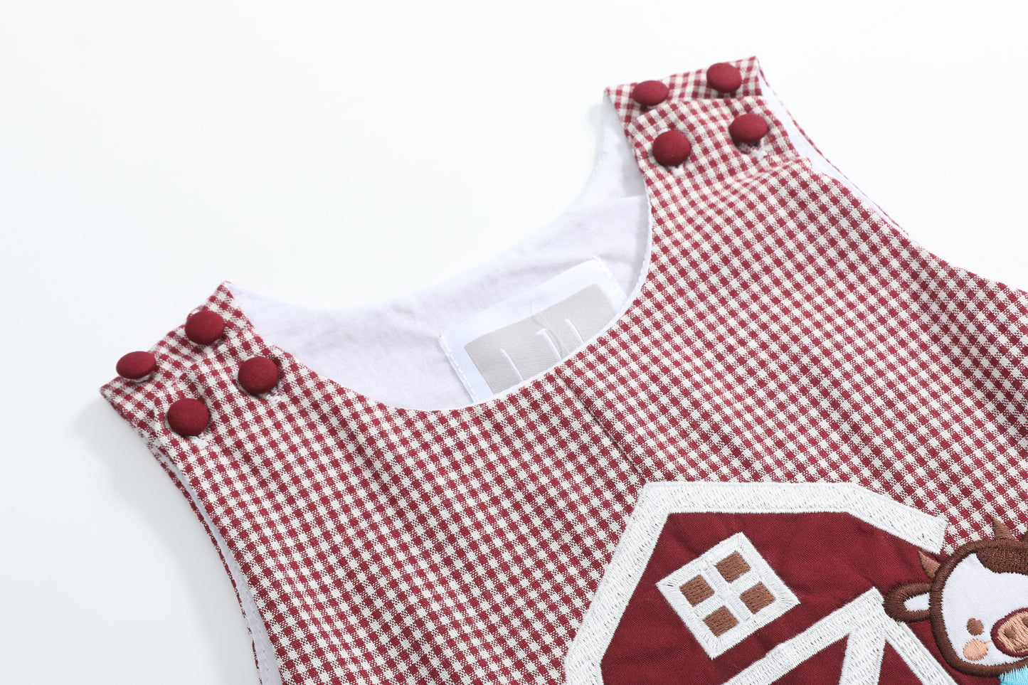 Red and Cream Gingham Farm Longalls