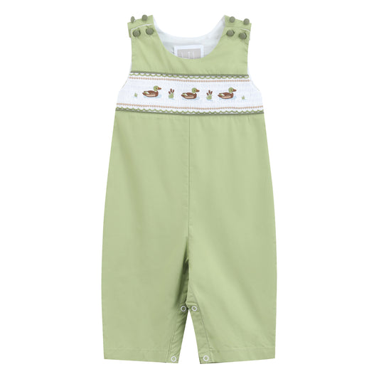 Pistachio Green Mallard Duck Smocked Longalls