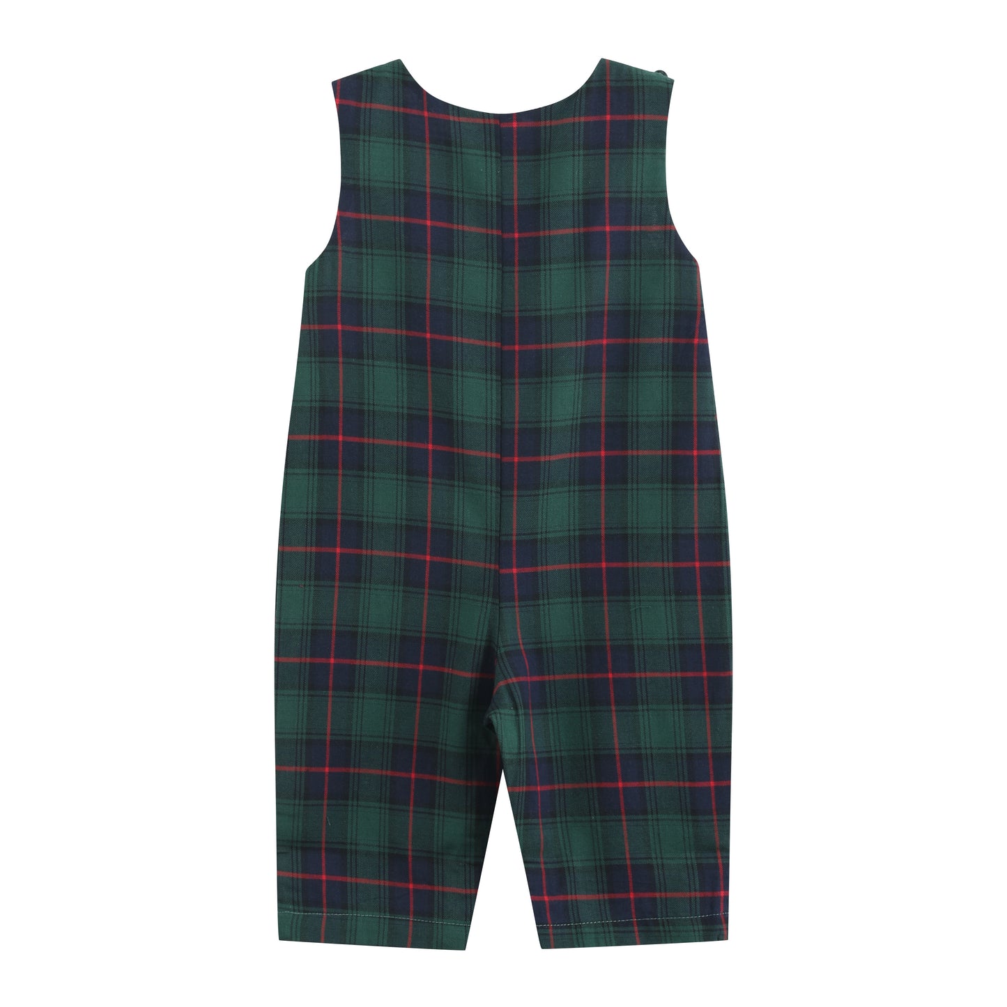 Blue, Green Red Plaid Christmas Santa Smocked Longalls