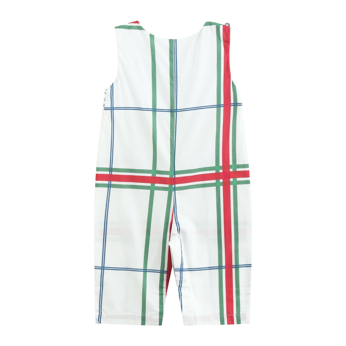 Christmas Plaid Smocked Longalls