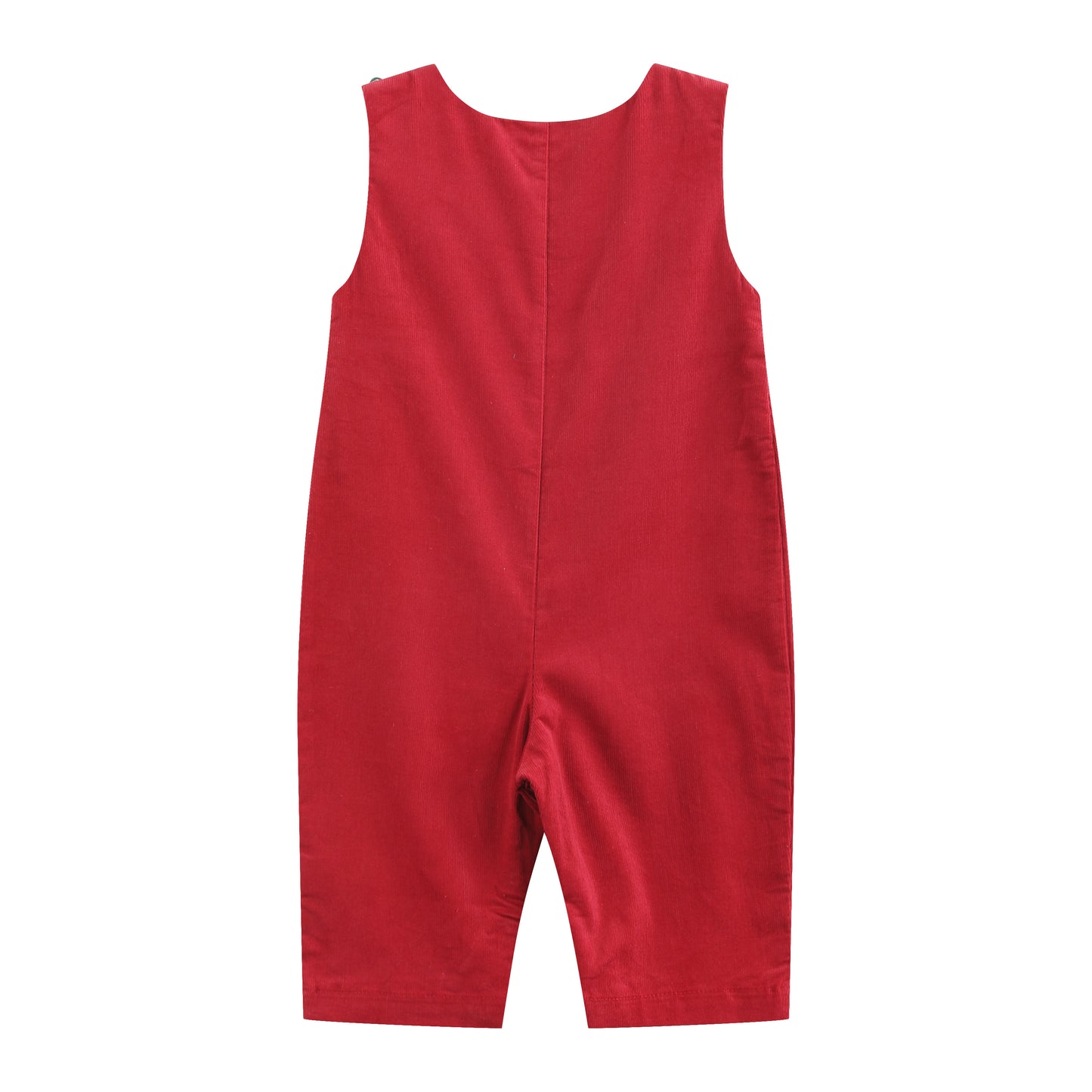 Red Corduroy Longalls with Christmas Trees