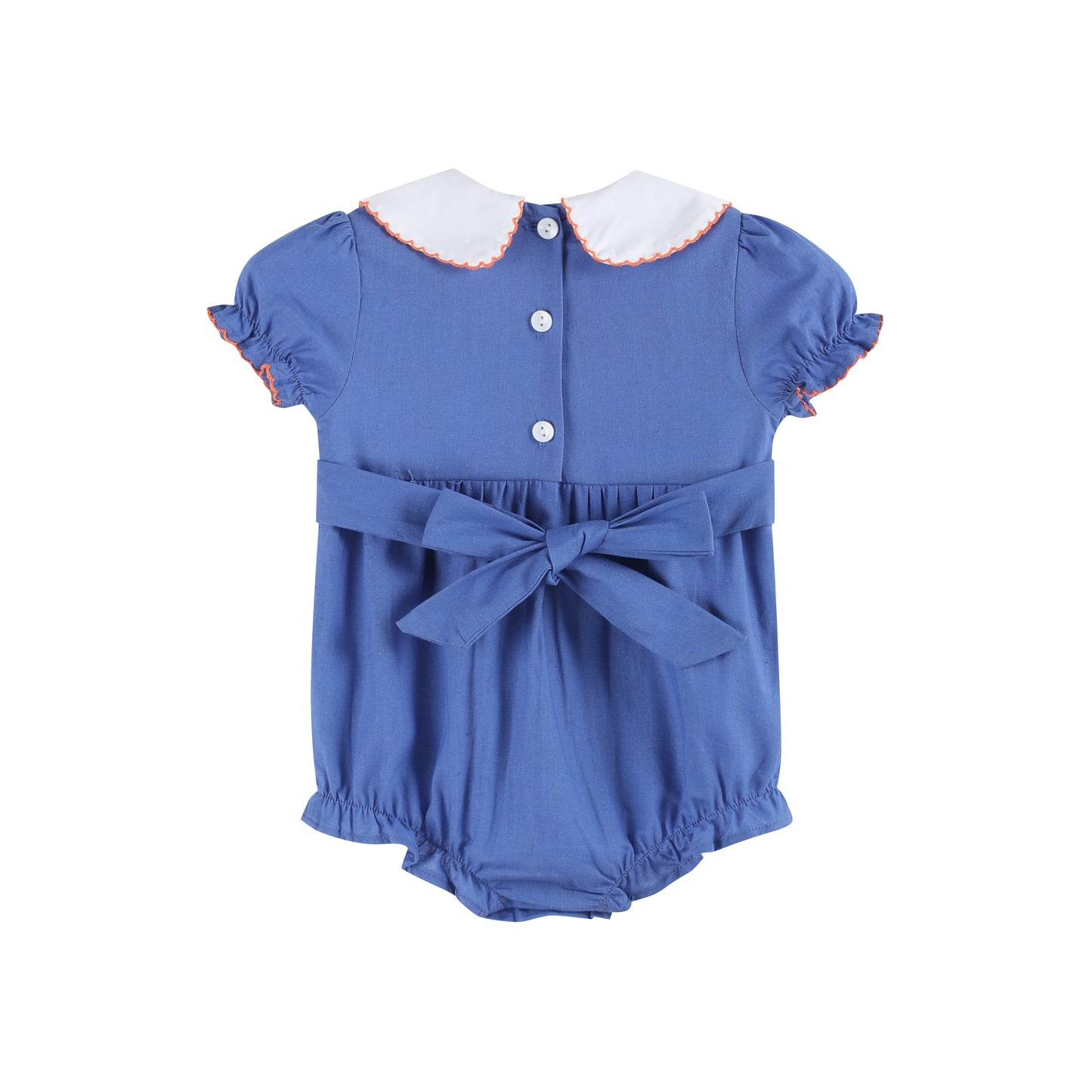 Blue Pumpkin Sunflower Smocked Collared Romper