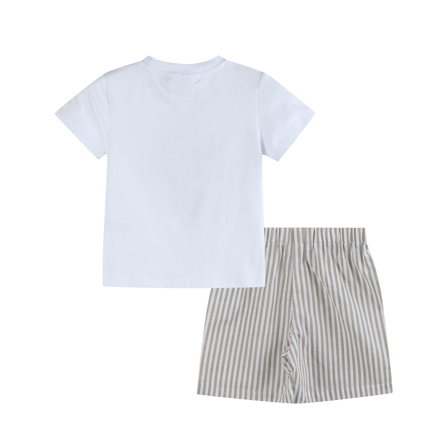 Big Mouth Bass Khaki Tee and Shorts Set