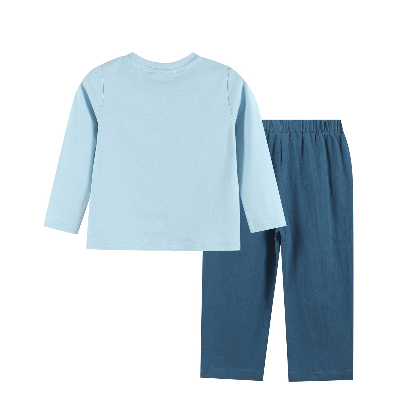 Blue Turkey Smocked Shirt and Pants Set