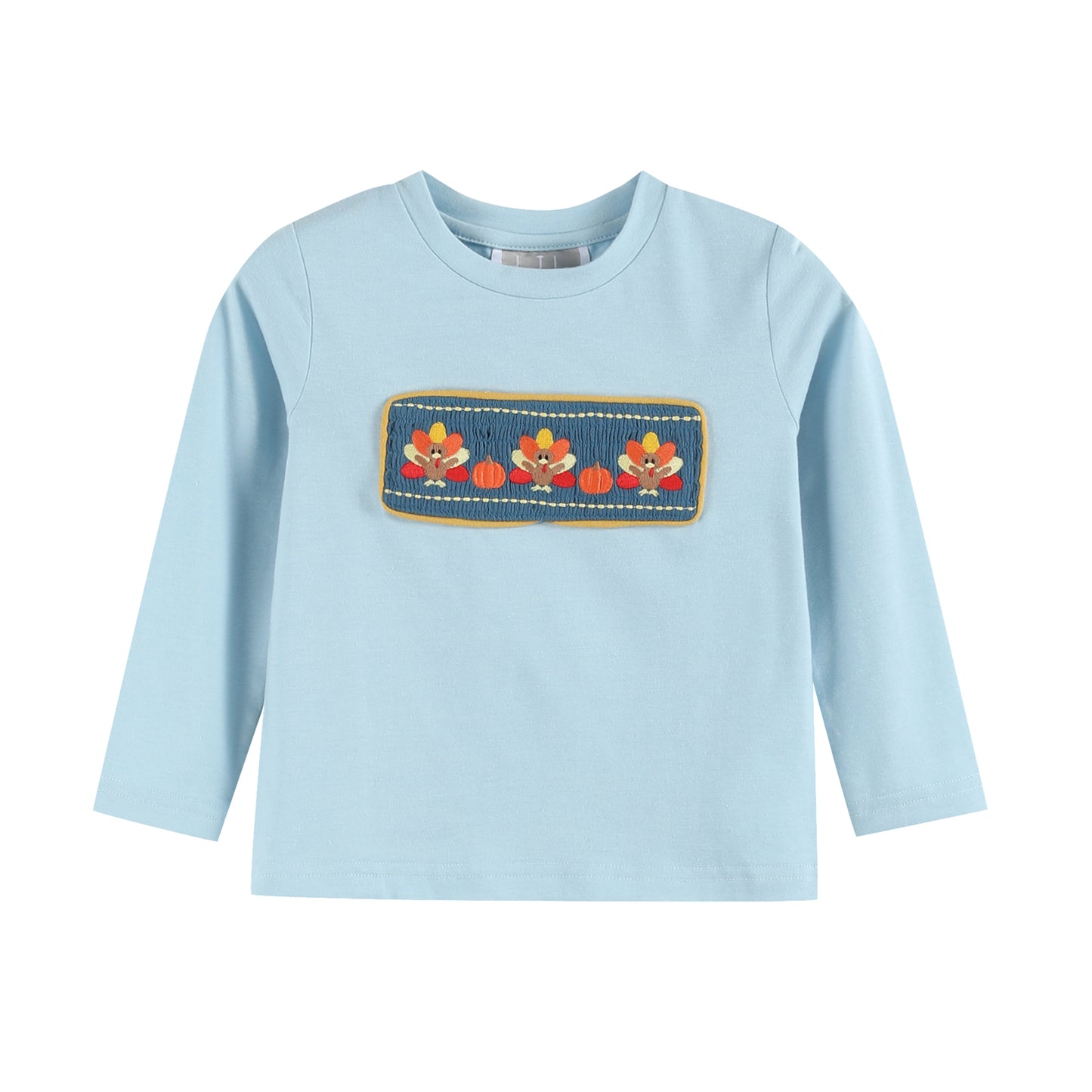 Blue Turkey Smocked Shirt and Pants Set