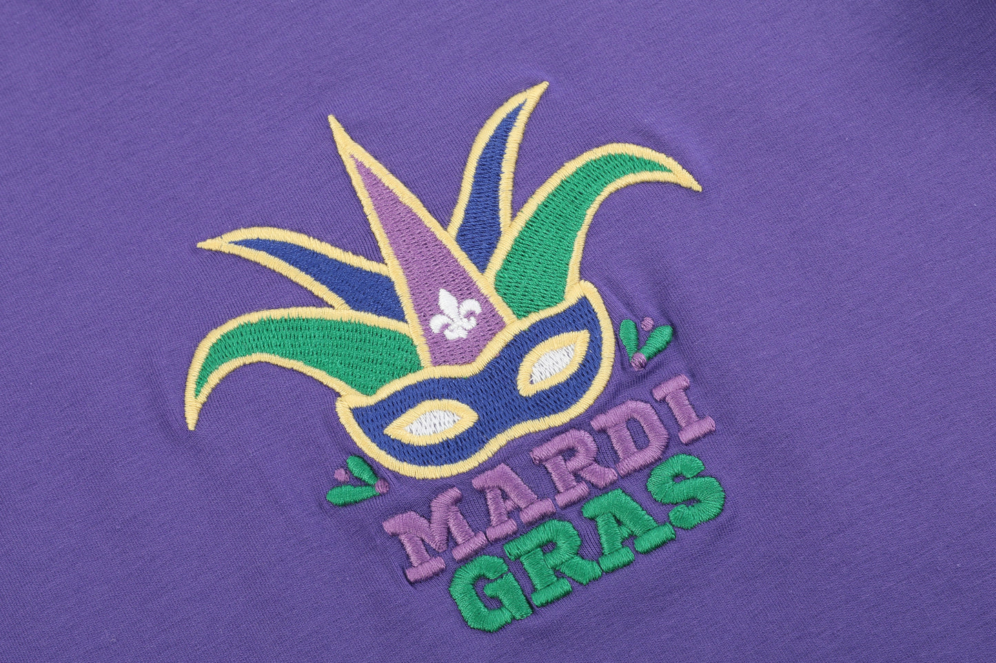 Purple Mardi Gras Applique Shirt and Shorts Set