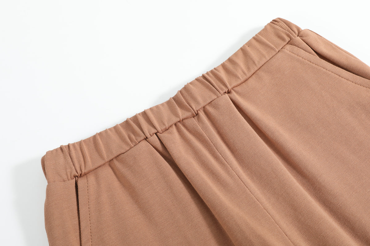 Sand Beige Reindeer Shirt and Brown Pants Set