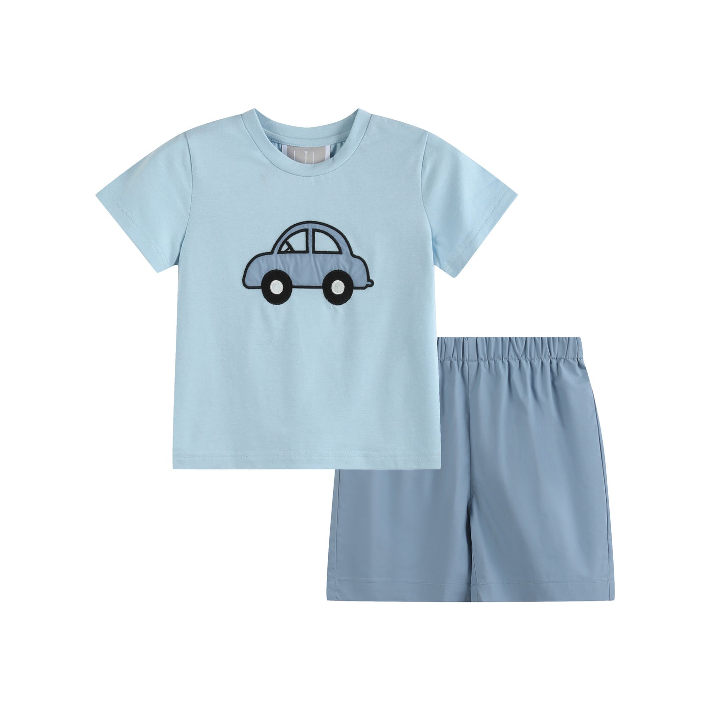 Blue Car Shirt and Shorts Set