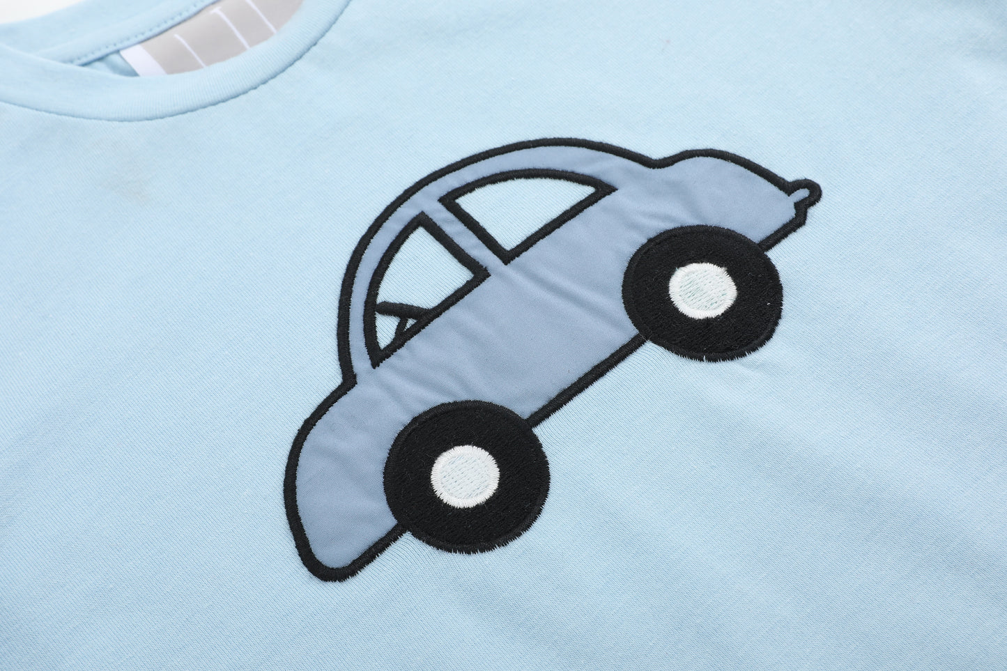 Blue Car Shirt and Shorts Set