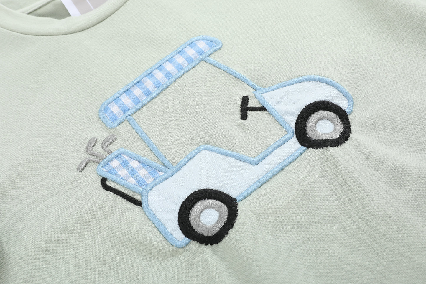Misty Blue Golf Cart Shirt and Shorts