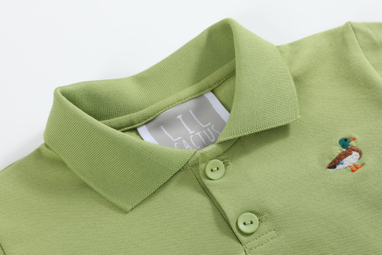 Sage Green Mallard Polo Shirt