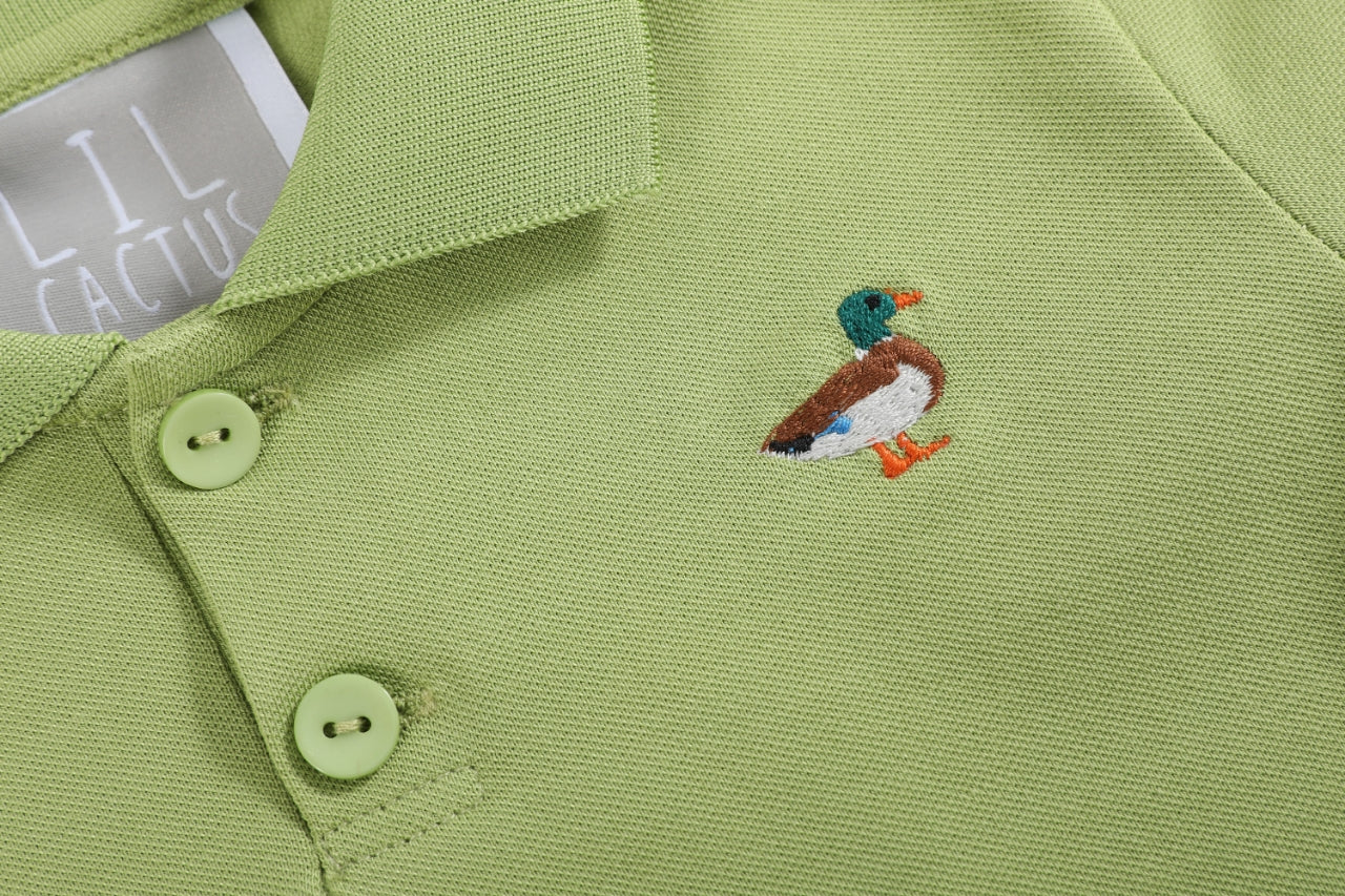 Sage Green Mallard Polo Shirt