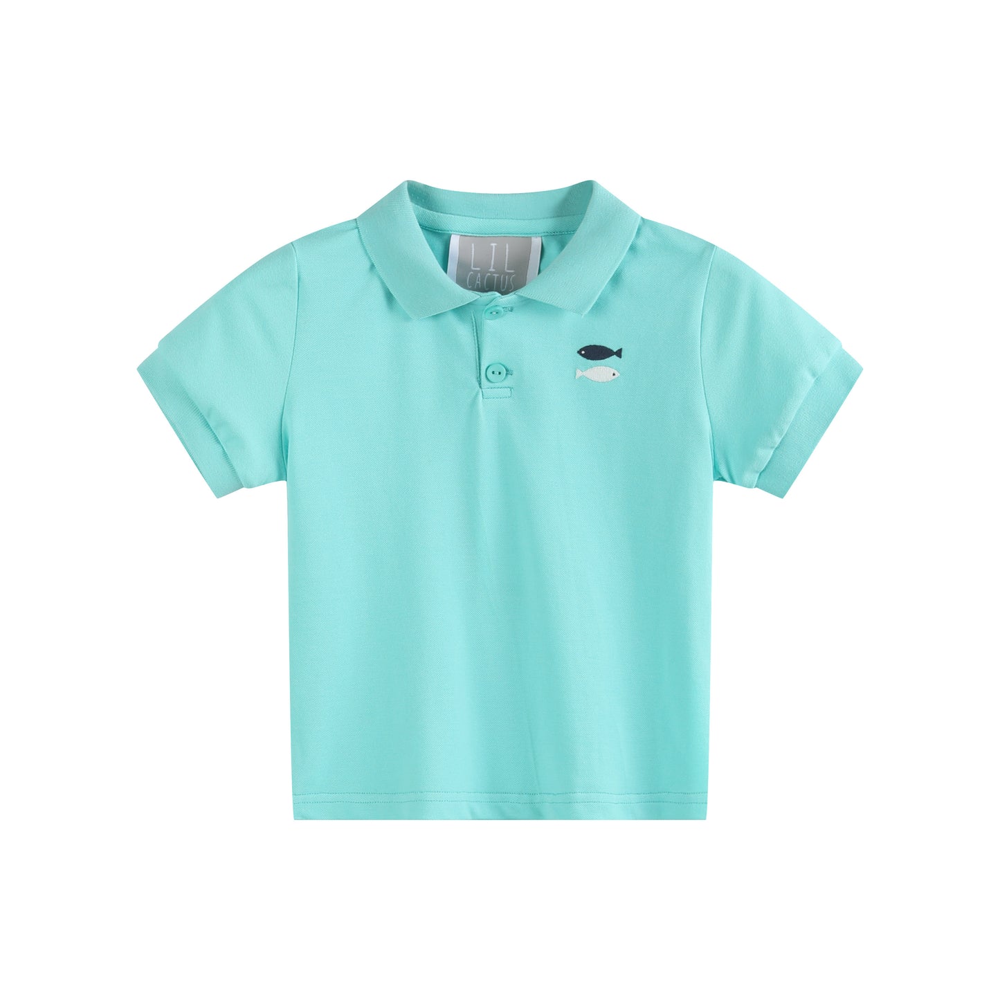 Blue Green Fish Golf Polo Shirt