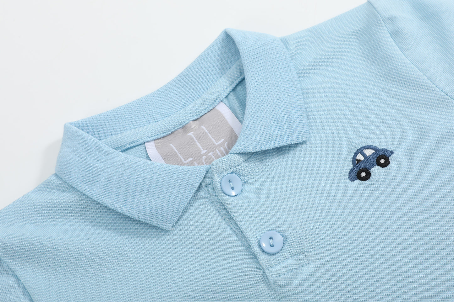 Blue Car Golf Polo Shirt