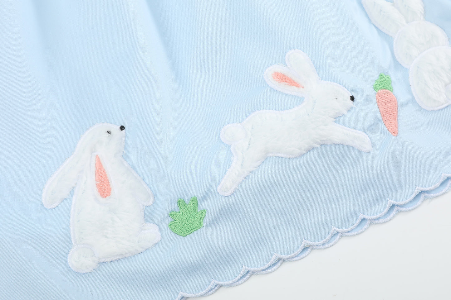 Light Blue Bunny and Flowers Dress