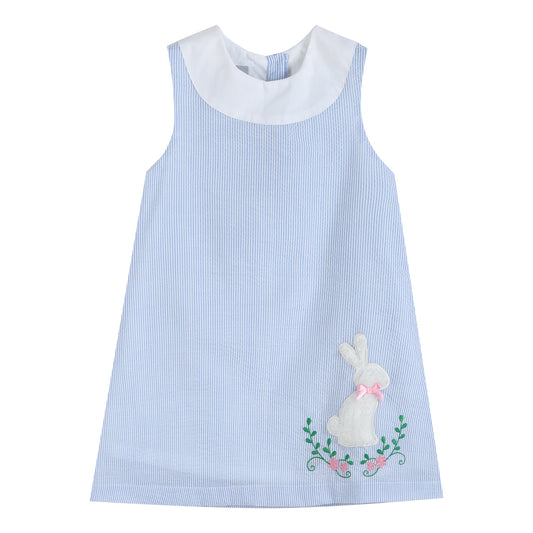 Light Blue Easter Bunny Swing Dress