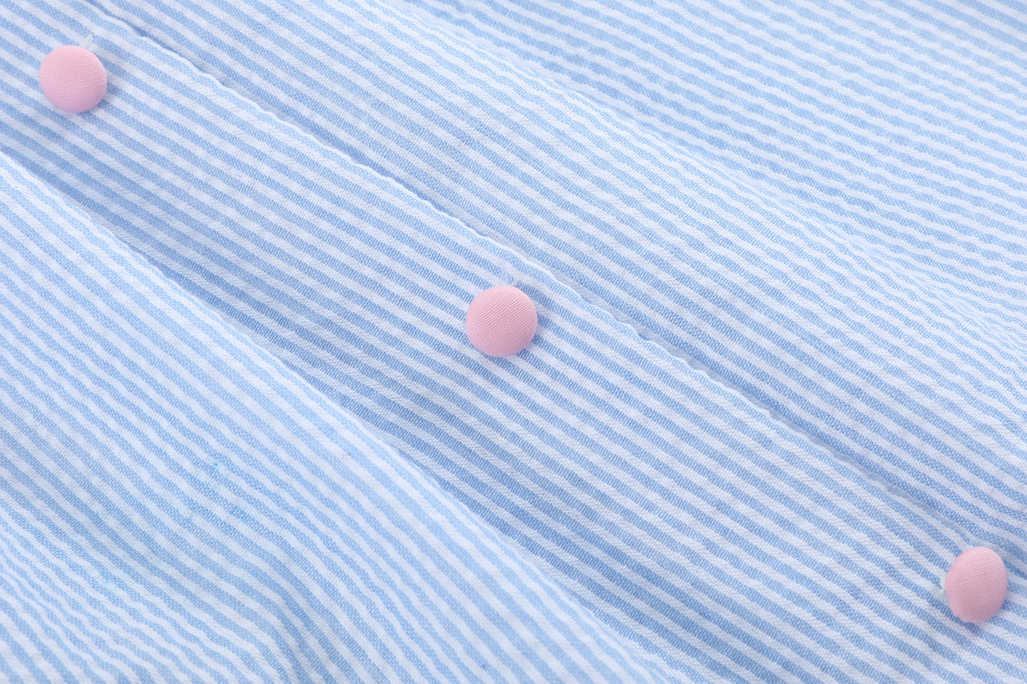 Blue Bunnies Seersucker Yoke Dress