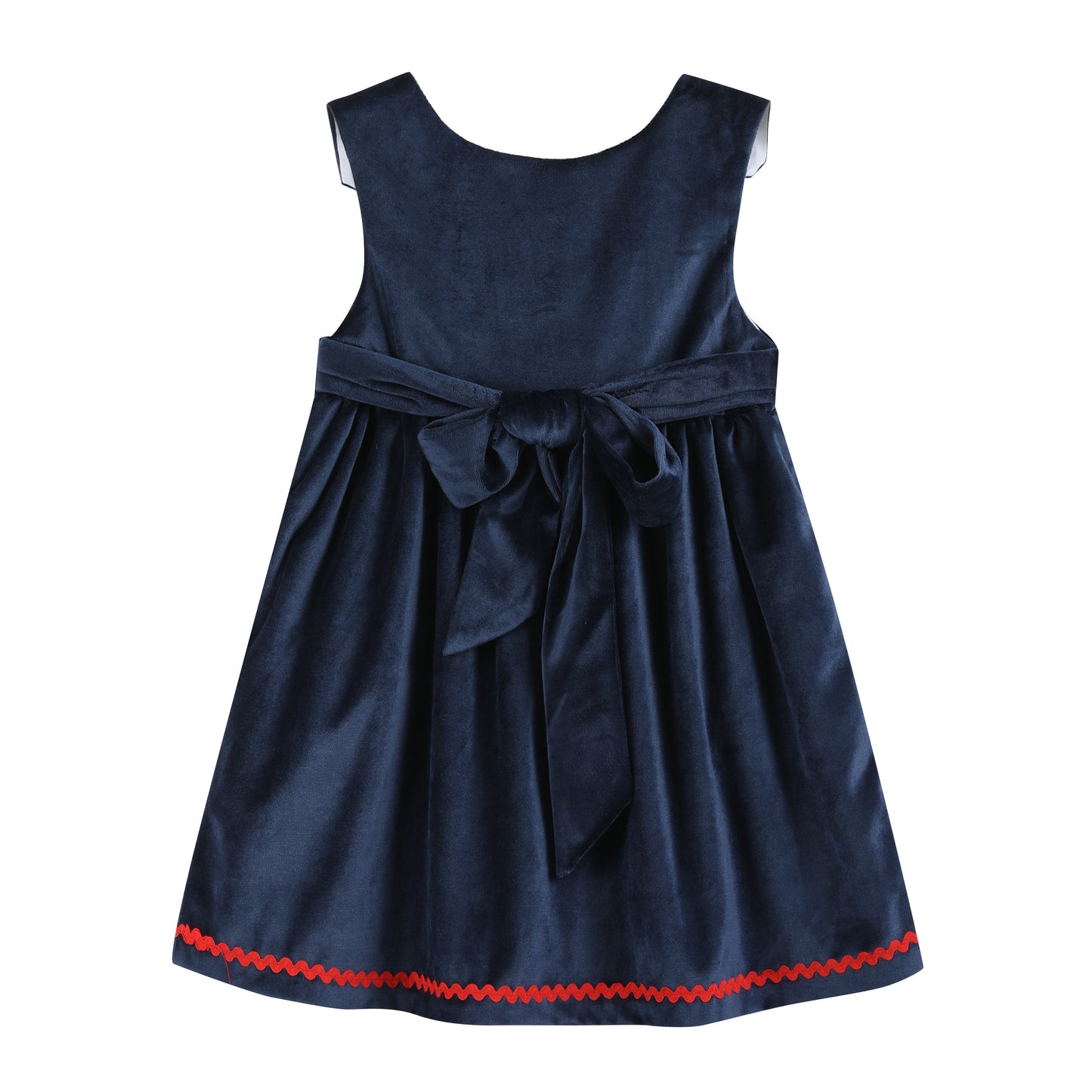 Navy Blue Velvet Santa Christmas Jumper Dress