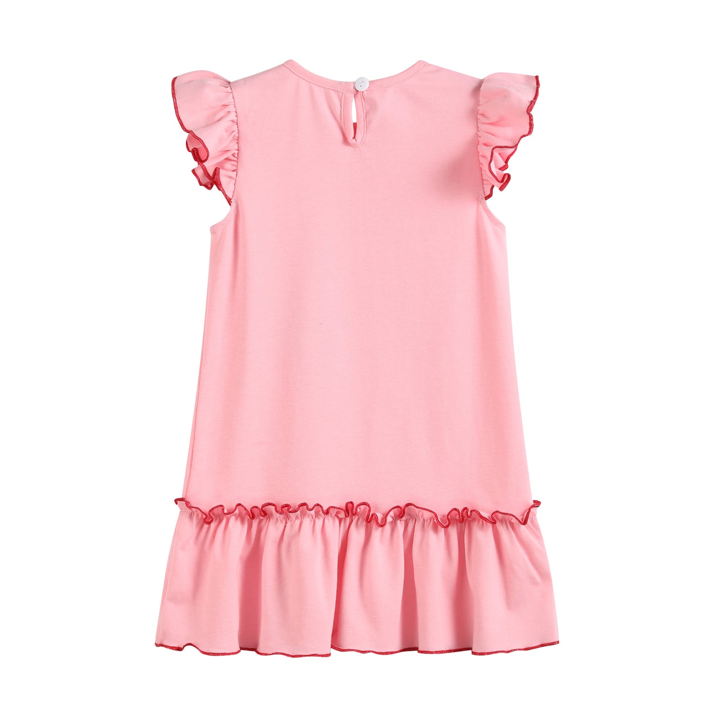 Pink Heart Ruffle Valentine Dress