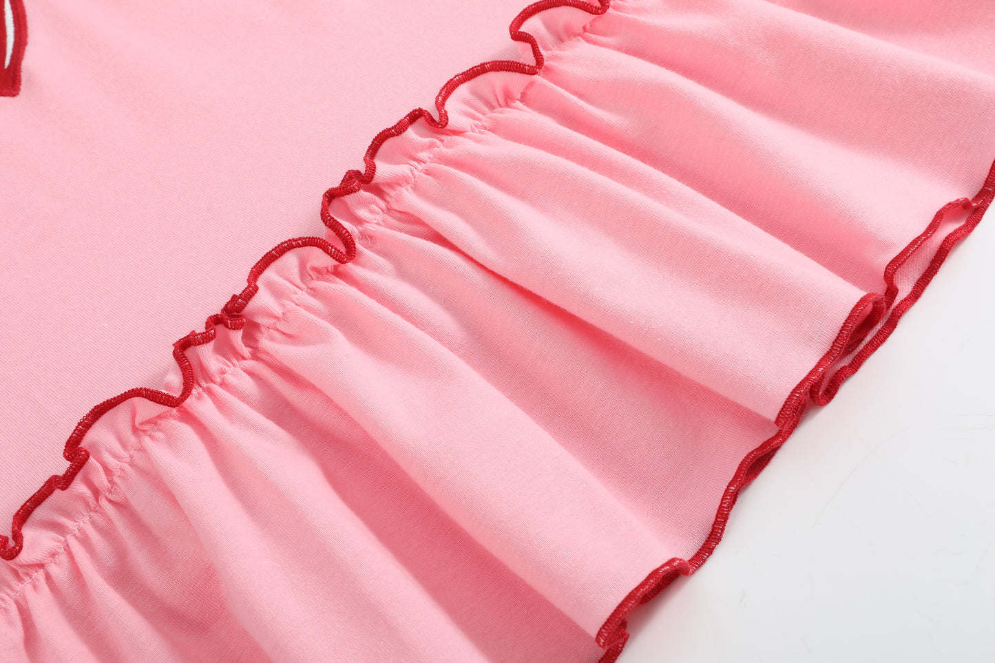 Pink Heart Ruffle Valentine Dress