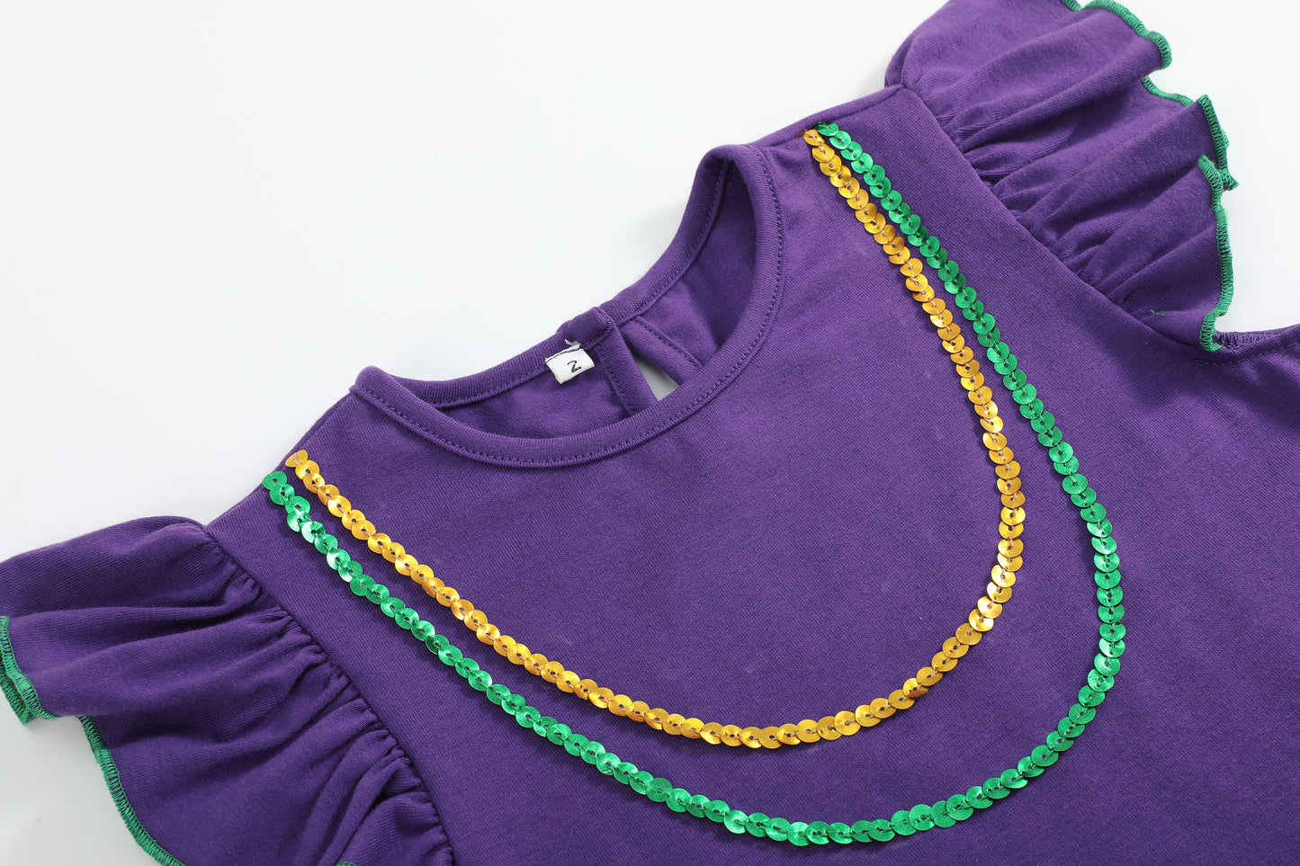 Purple Sequin Beaded Dress