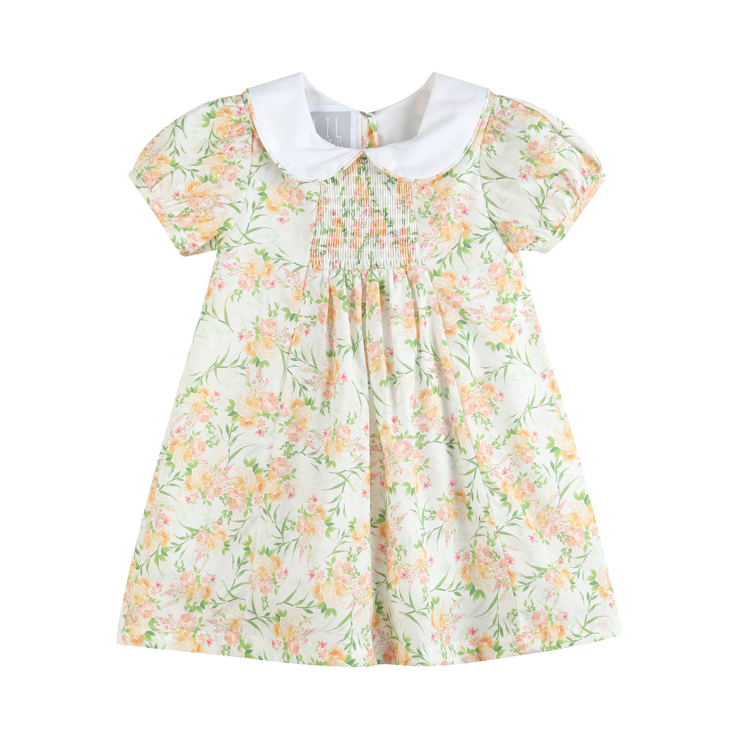 Floral Smocked Collared Dress