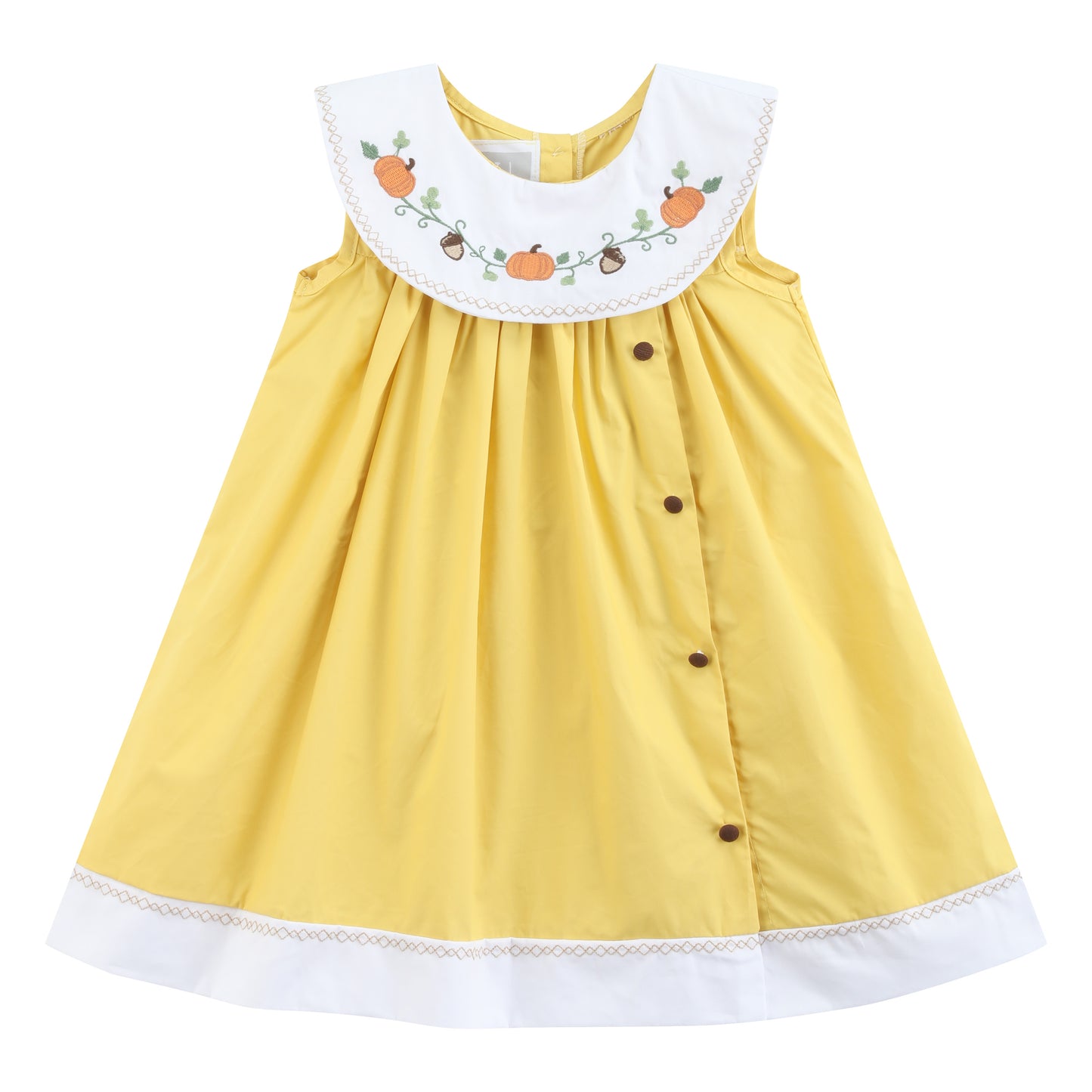 Golden Wheat Pumpkin Collared Dress