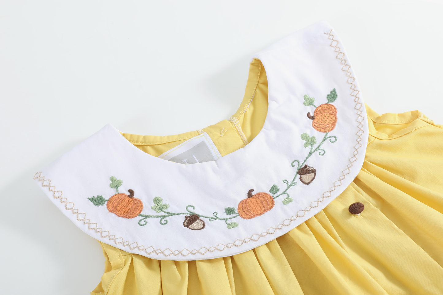 Golden Wheat Pumpkin Collared Dress