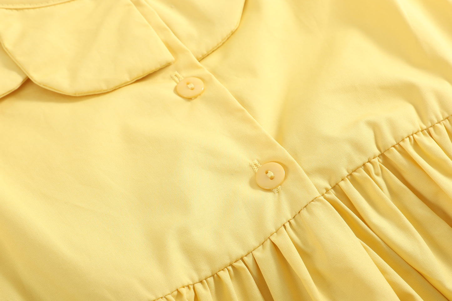 Golden Wheat Pumpkin Smocked Petal Collar Romper