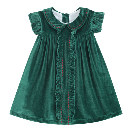 Green Velvet Holiday Dress