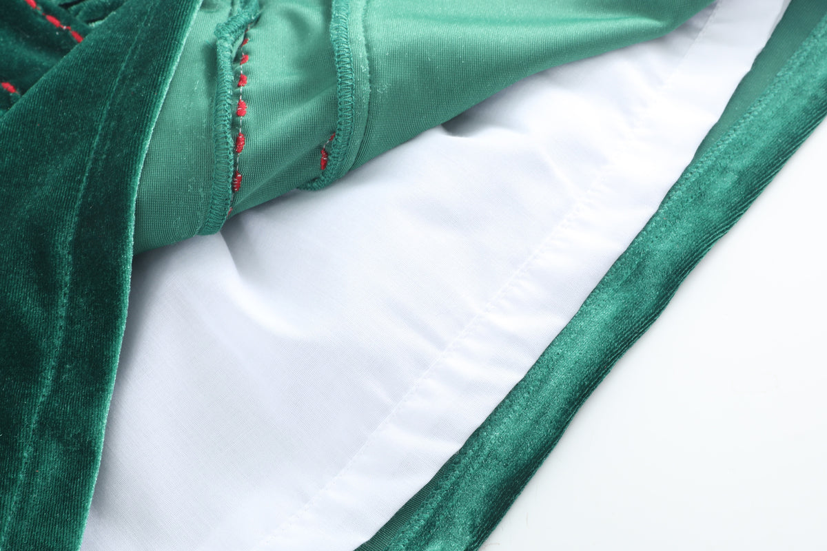 Green Velvet Holiday Dress