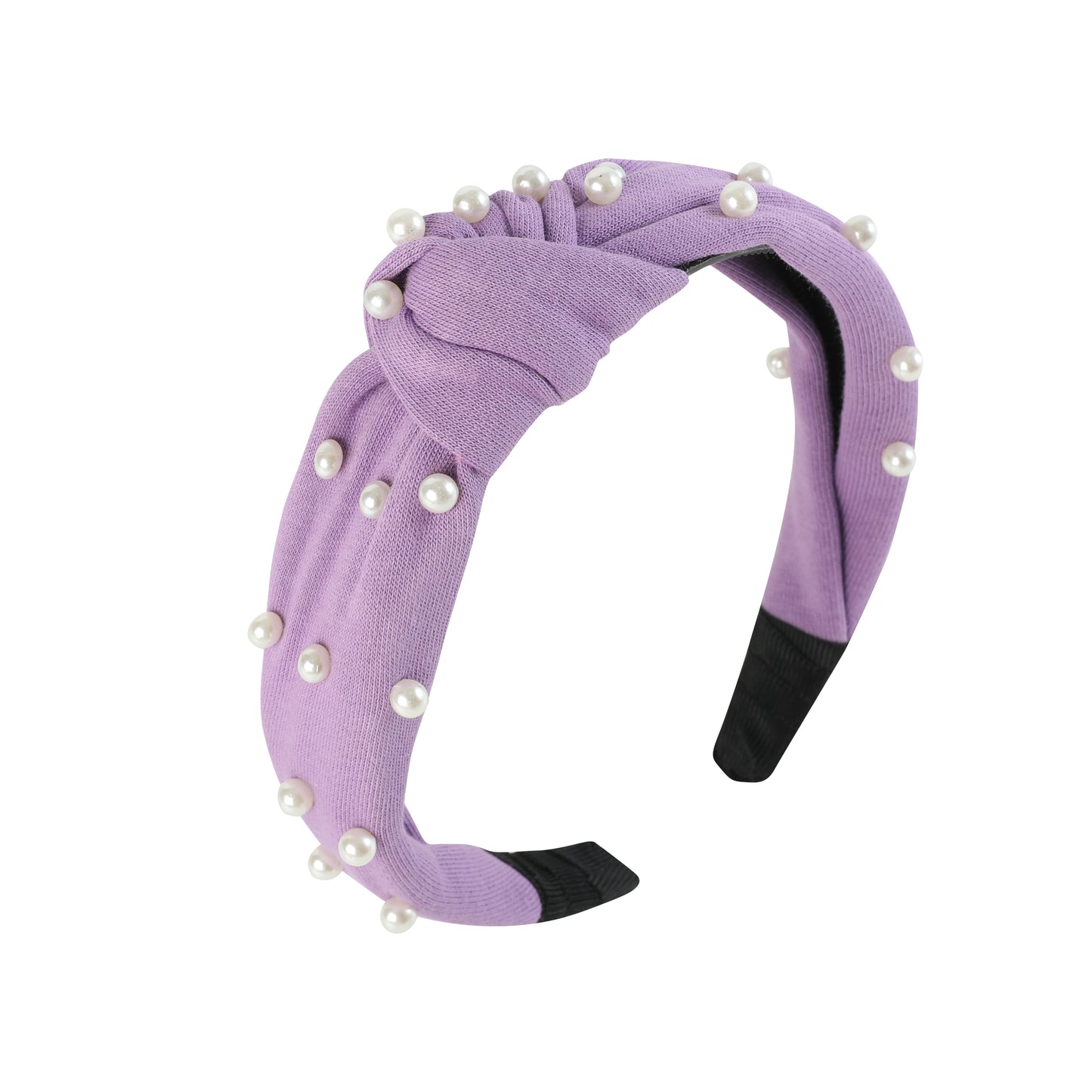 Ruffles - Purple Knot Imitation Pearl Headband