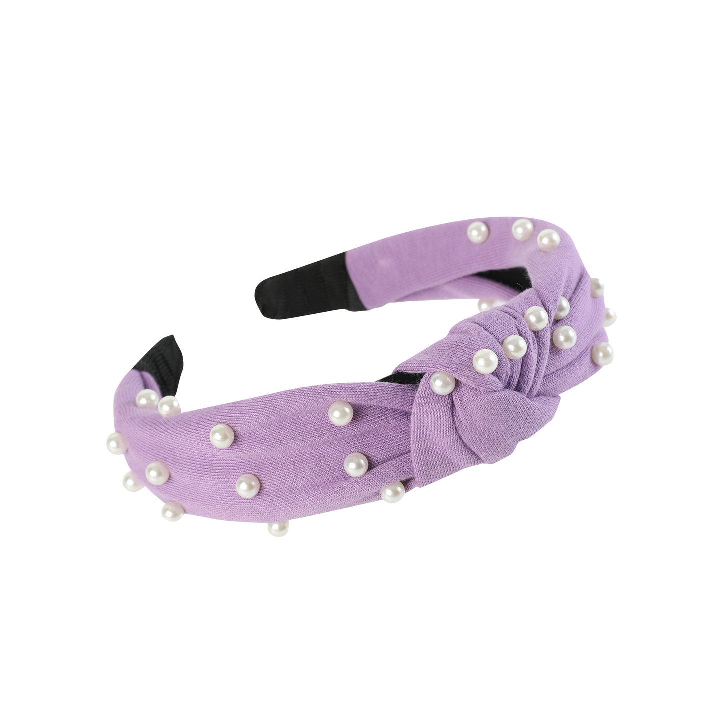 Ruffles - Purple Knot Imitation Pearl Headband