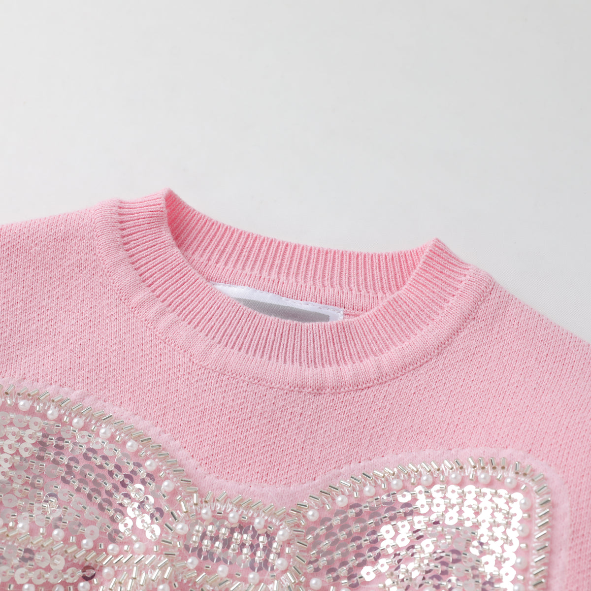 Pink Sparkly Bow Sweater