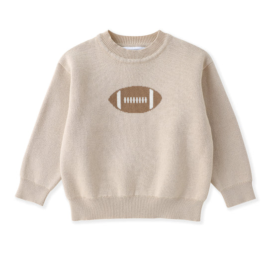 Sand Beige Football Sweater