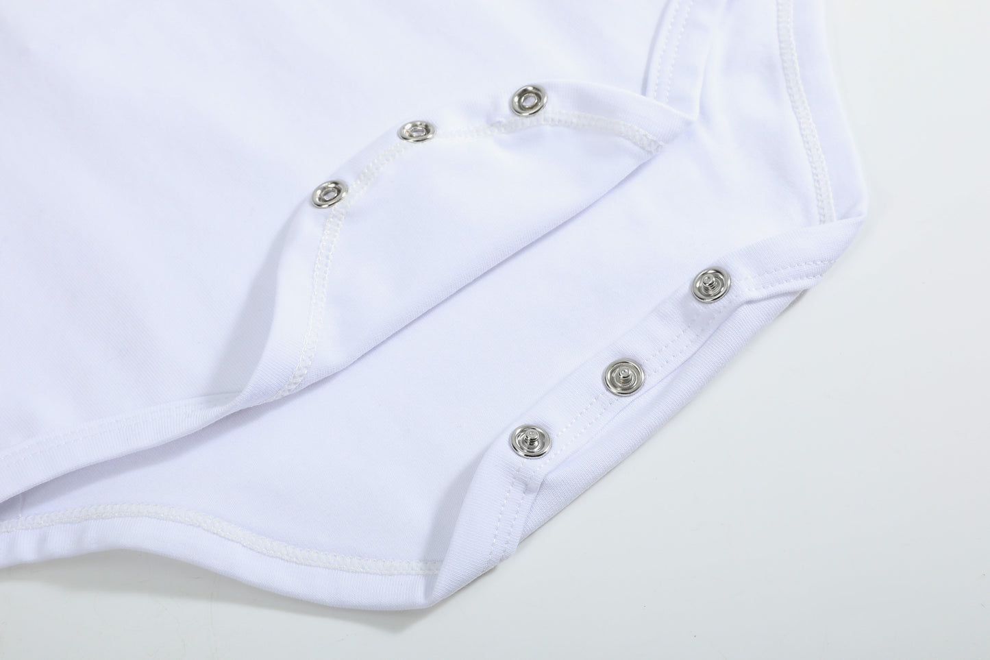 White Pointed Collar Button Romper All Year