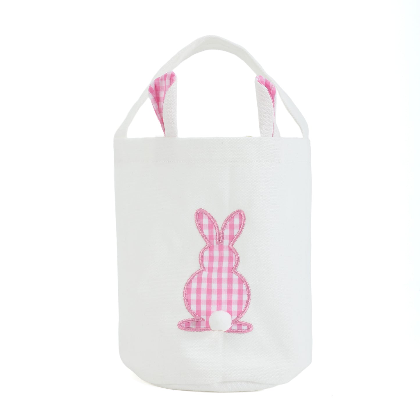 Pink Gingham Easter Bunny Basket