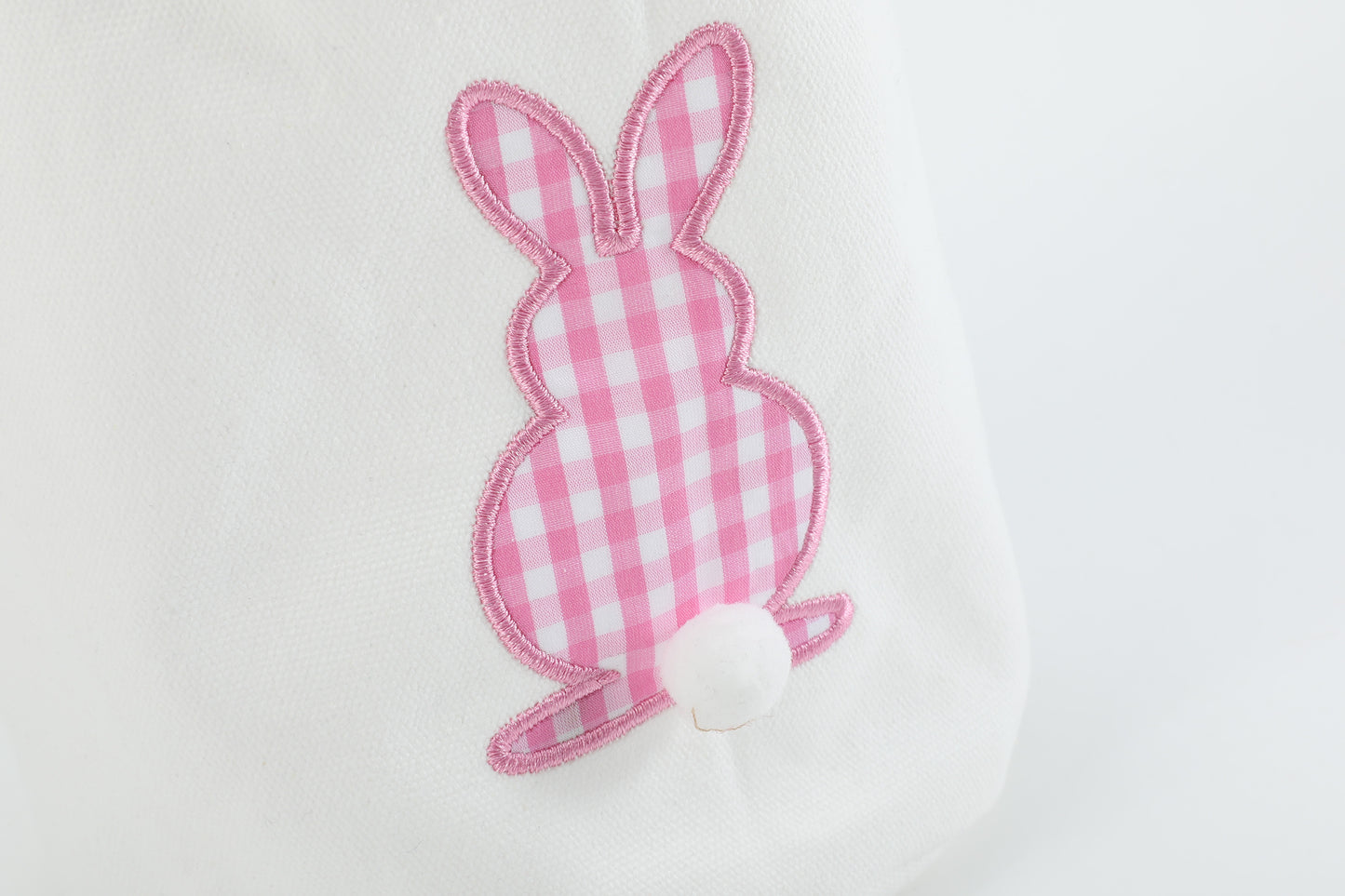 Pink Gingham Easter Bunny Basket
