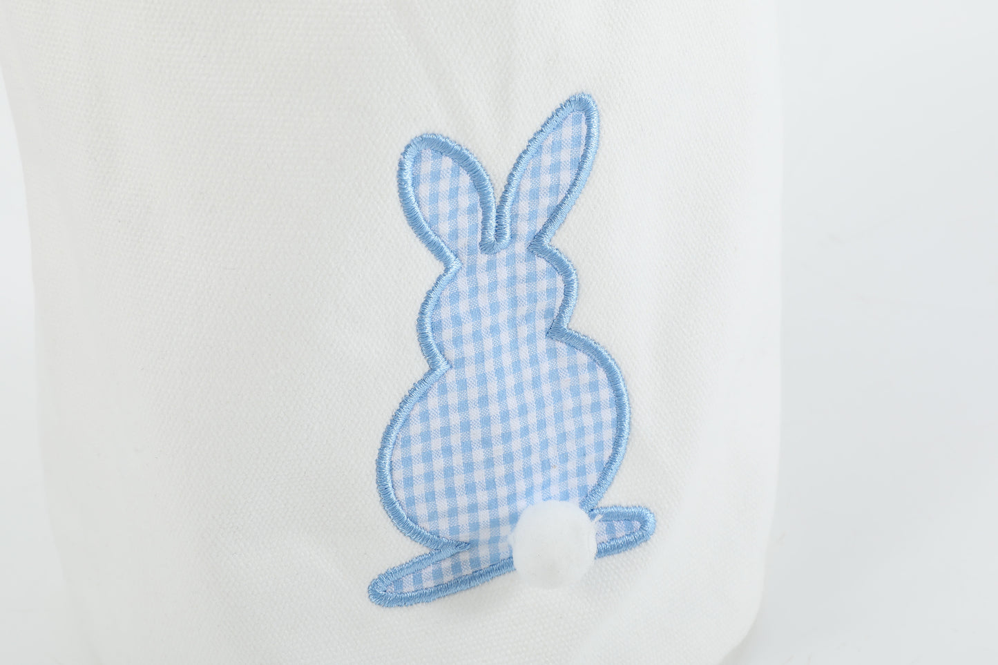 Blue Gingham Easter Bunny Basket