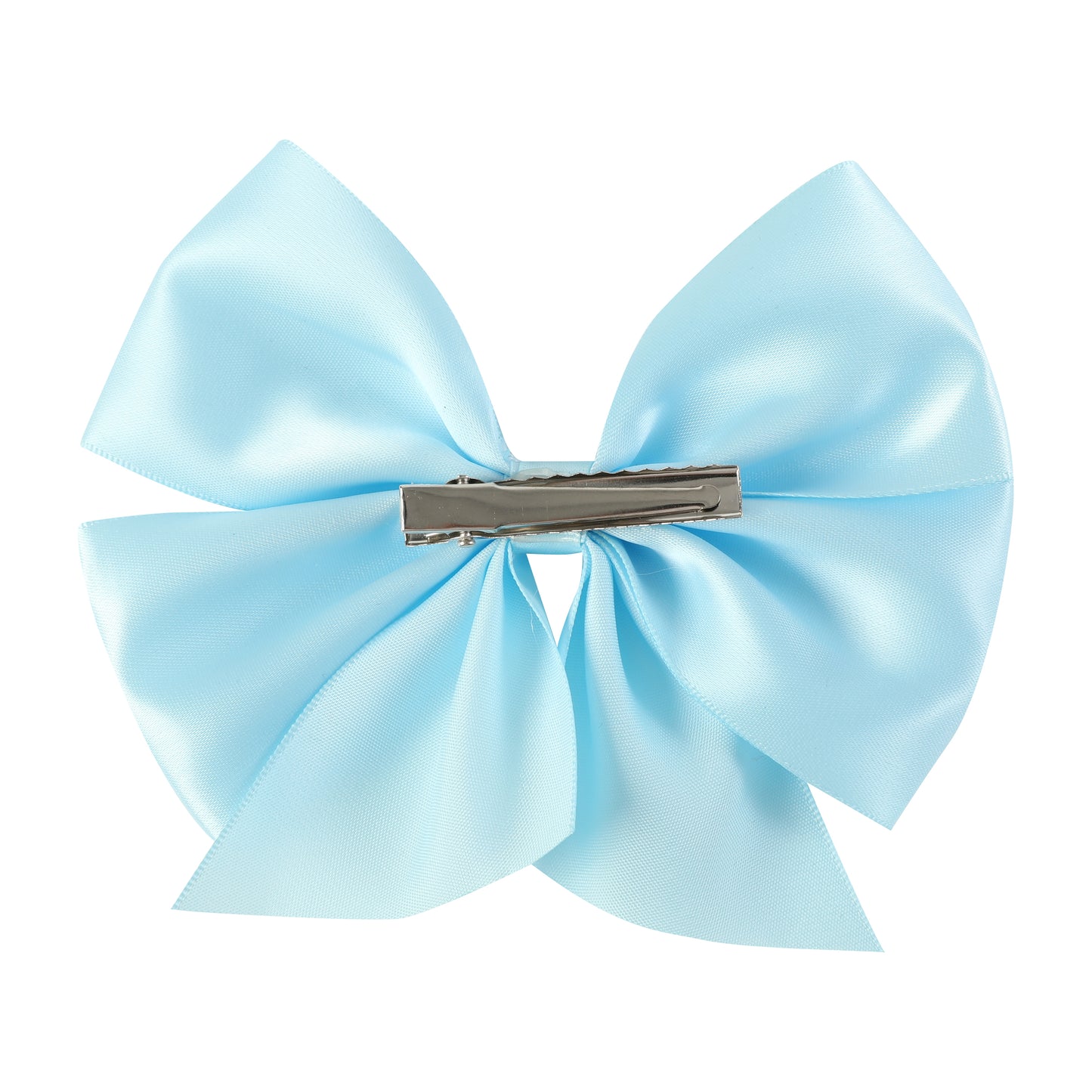 Light Blue Stripe Hair Bow